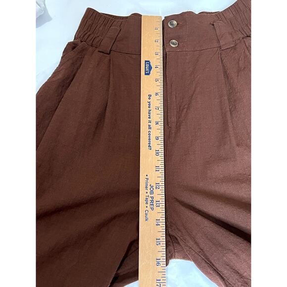 Urban Outfitters womens size M pants brown high-waist cropped - Picture 4 of 8